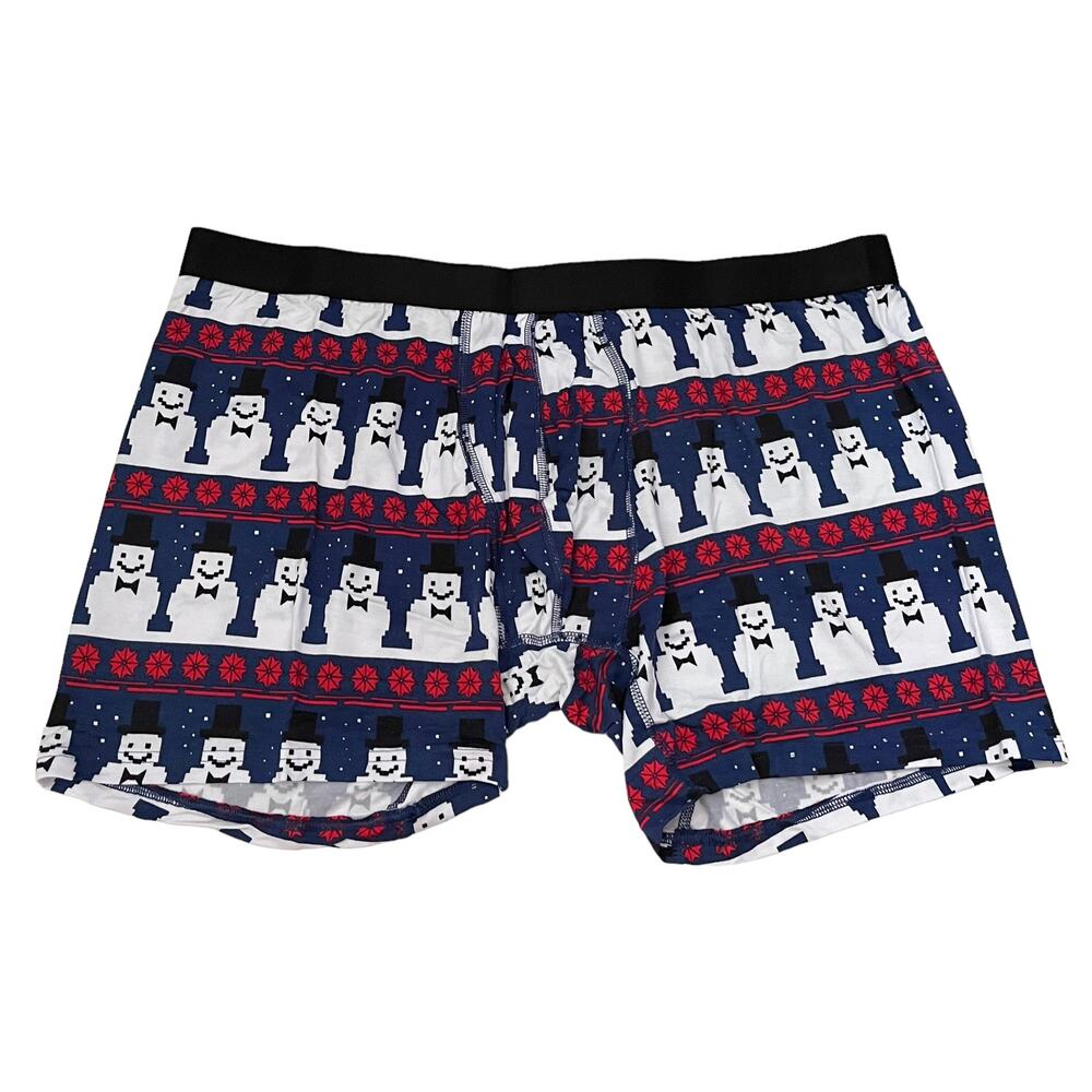 MeUndies Snowman Print Men's Boxer Brief Underwear Size 4XL